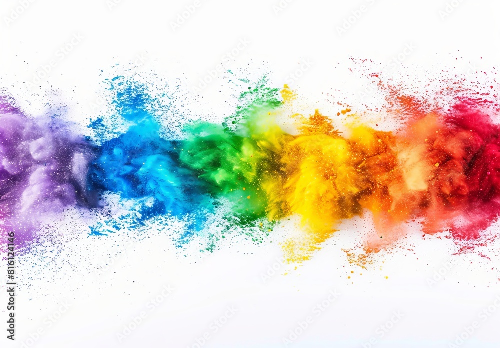 Colorful abstract background showing an explosion of powder, making a dynamic and vibrant wallpaper that could be a best seller