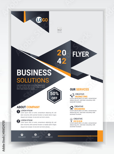 Business agency flyer design template
