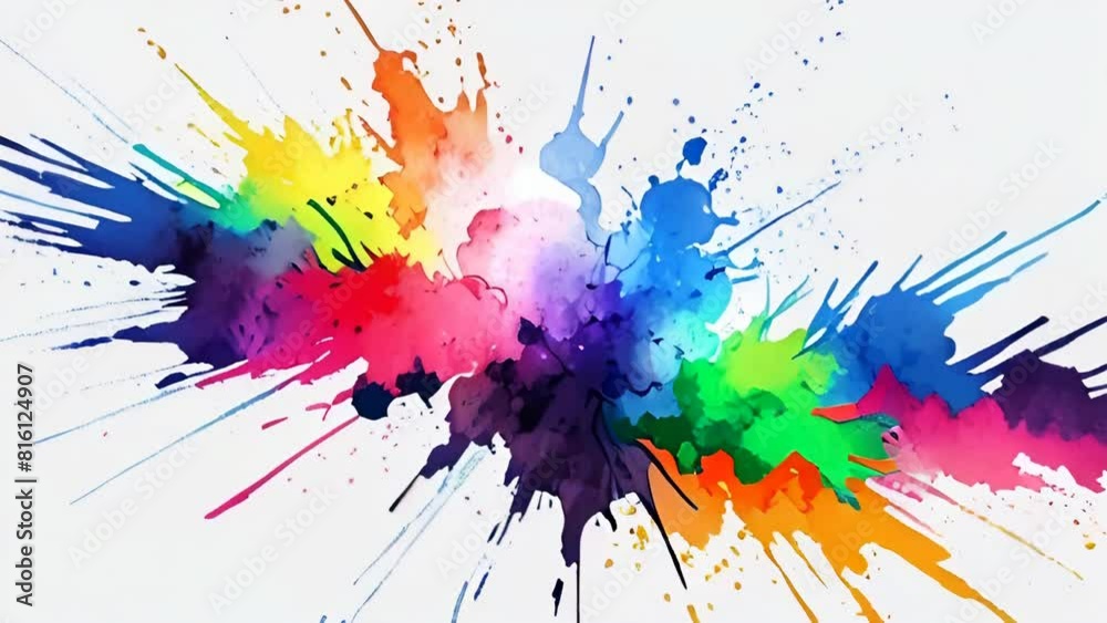 abstract watercolor background, paint explosion, colorful wallpaper