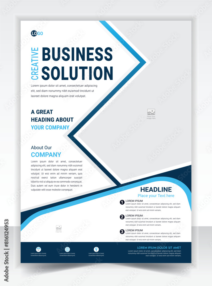 Business agency flyer design template
