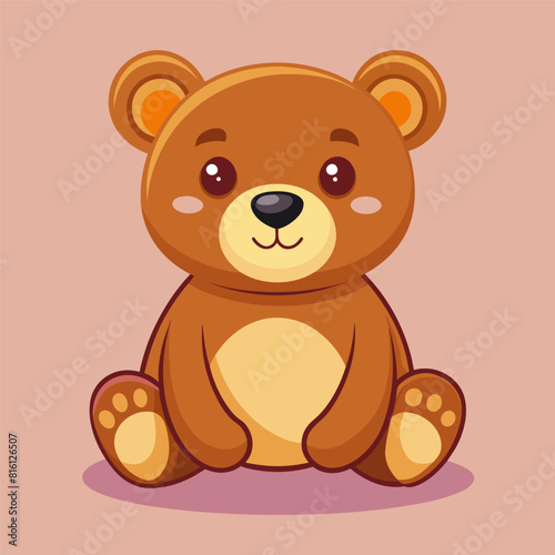 Colorful Teddy Bear Multi Color Illustration, Cute Illustration