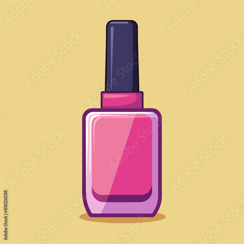 Colorful Nail Polish Multi Color Illustration, Cute Illustration
