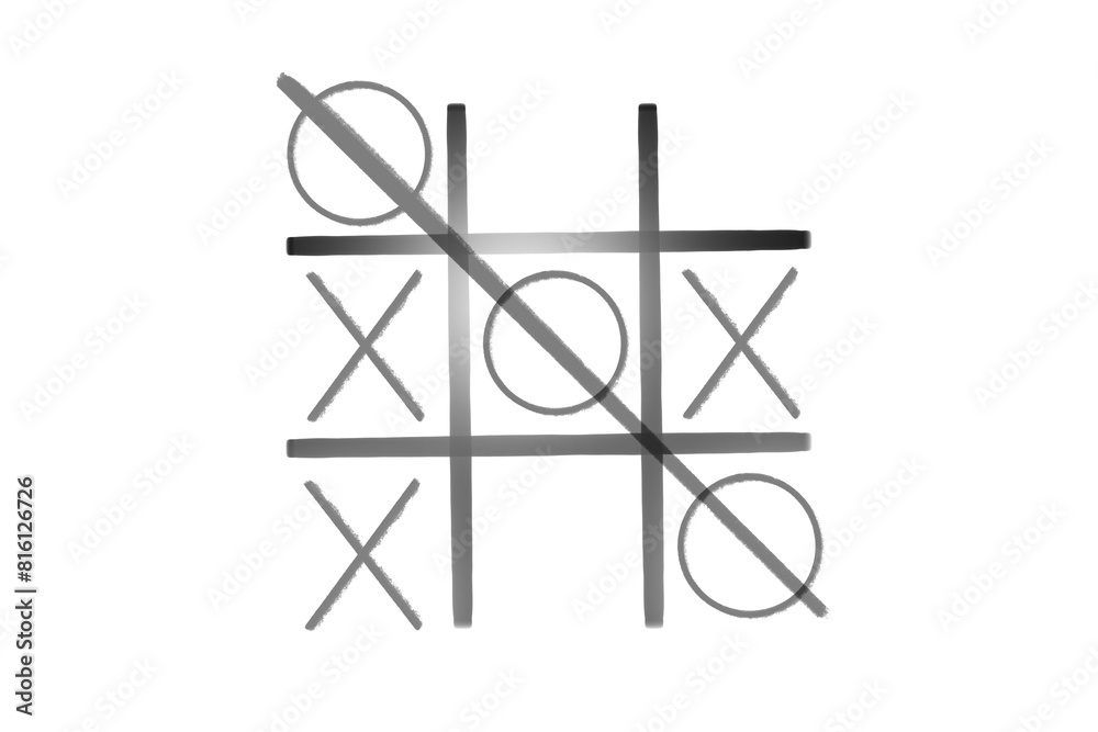 Illustration of tic tac toe isolated on white background Illustration of tic tac toe isolated on white background