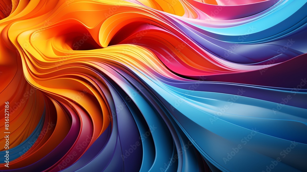 Image of abstract painting with vibrant colors and a sense of movement Image of abstract painting with vibrant colors and a sense of movement