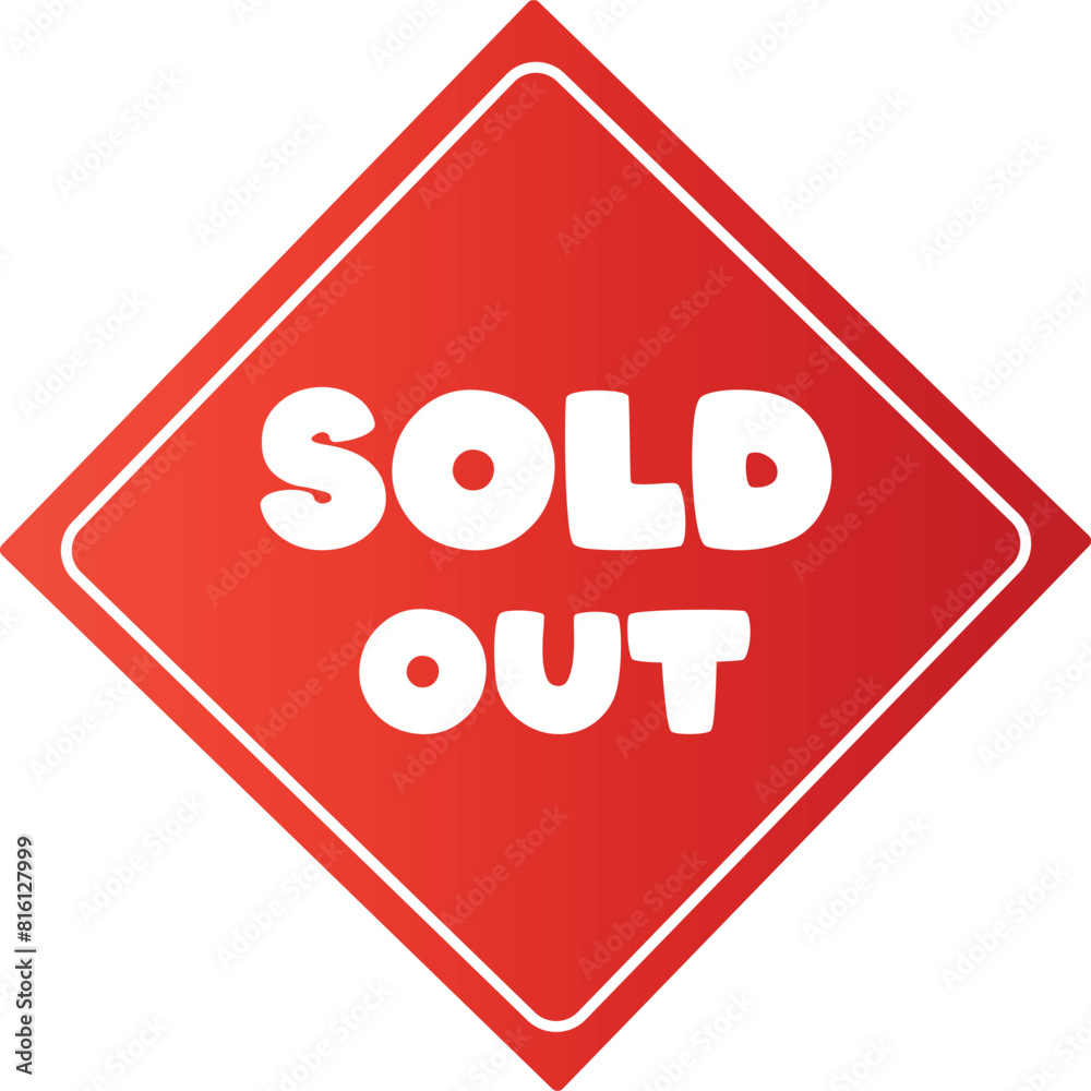 Sold Out red vector illustration Sold Out red vector illustration