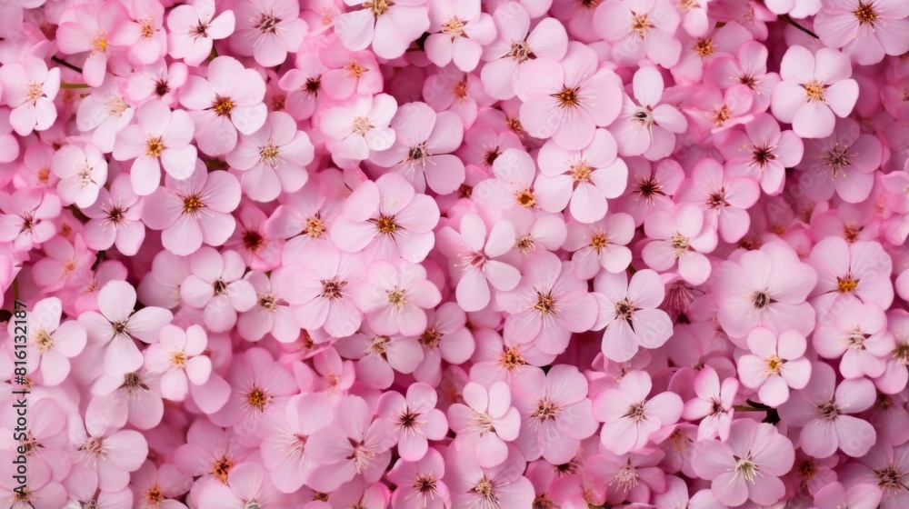 Close-up of delicate pink cherry blossoms with dark pink centers highlighting their intricate details