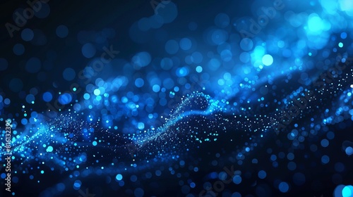 A wallpaper of glittering blue particles creating an abstract wave, a potential best seller background photo