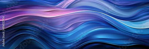 Fluid blue and purple lines create an elegant abstract wallpaper design, ideal for backgrounds and best sellers