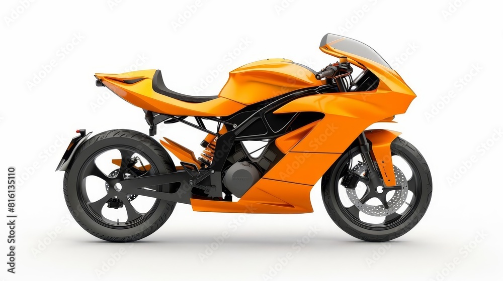 orange sport bike motorcycle isolated on white side view studio photo orange sport bike motorcycle isolated on white side view studio photo