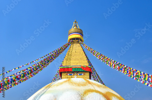 .The famous Boudhanath Stupa in Kathmandu, Nepal