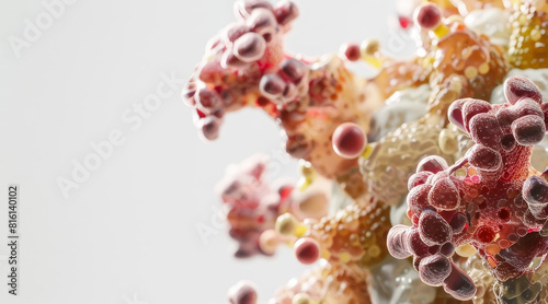 Alien Like Microscopic Morphology of Smallpox Virus on Clinical White Backdrop