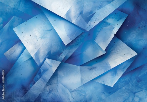 Abstract geometric background with blue triangles, ideal for trendy wallpaper and best-seller potential