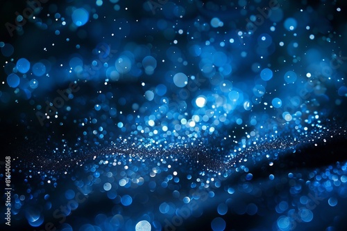 This image features dazzling blue bokeh lights creating a dynamic and alluring wallpaper, abstract in style, and a perfect background best-seller