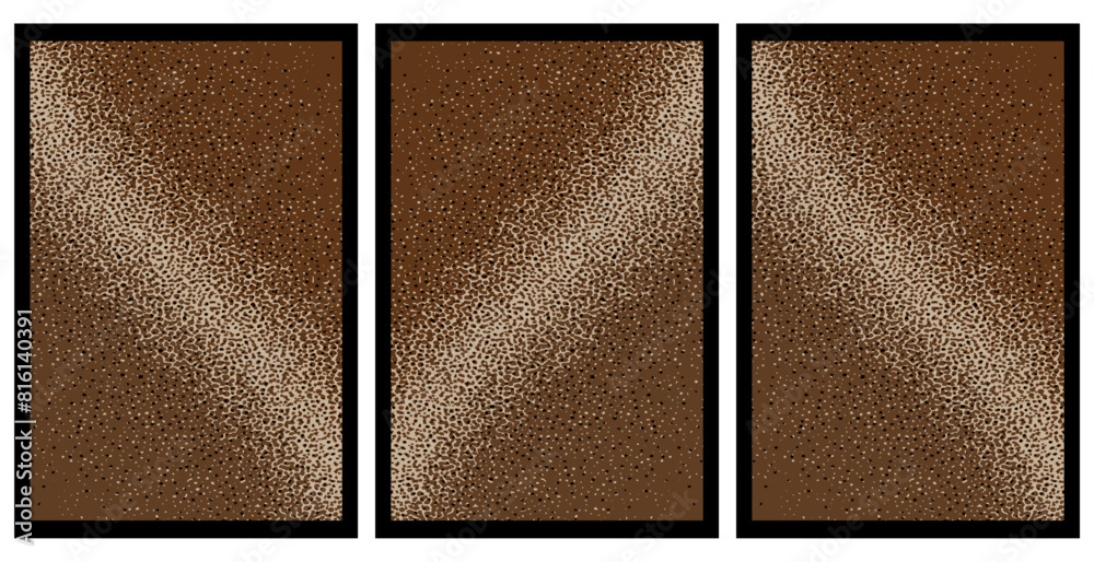 Fototapeta premium Set of 3 Abstract pattern. Illustration for printing on wall decorations. For use in graphics.
