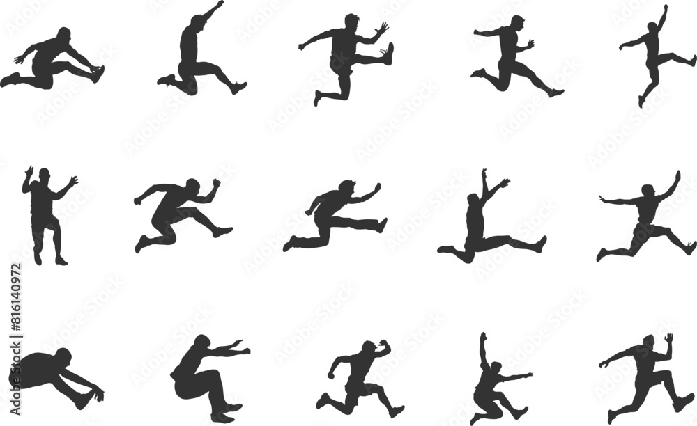 Long jump silhouette, Long jumping silhouette, Athletics long jump silhouette, Long jump vector, Long jump svg, Long jumping svg, Long jumper silhouette