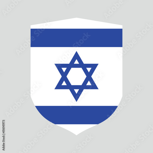 Israel Flag in Shield Shape Frame