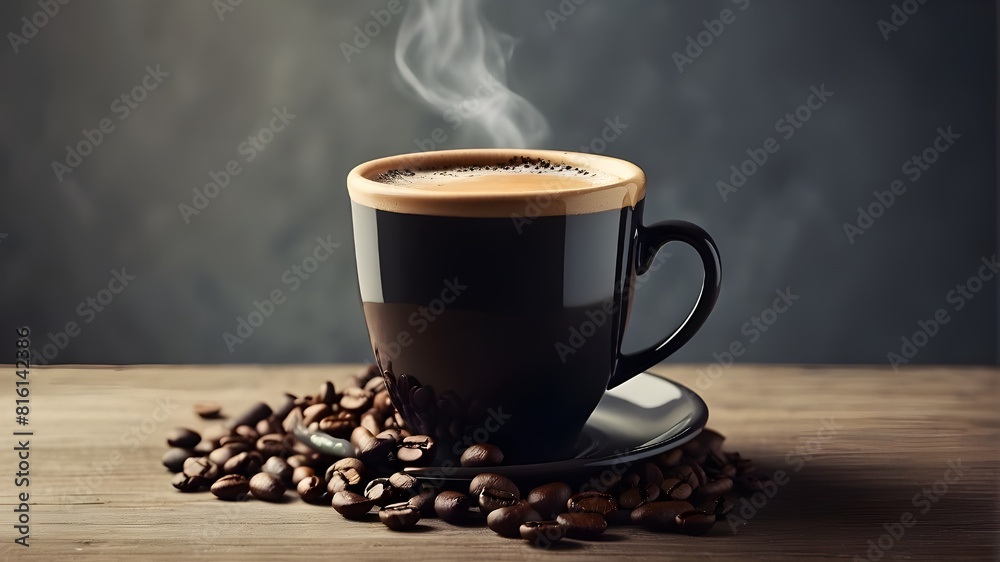 A coffee cup with an image placeholder A coffee cup with an image placeholder