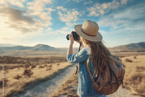 Solo traveller captures a vast landscape