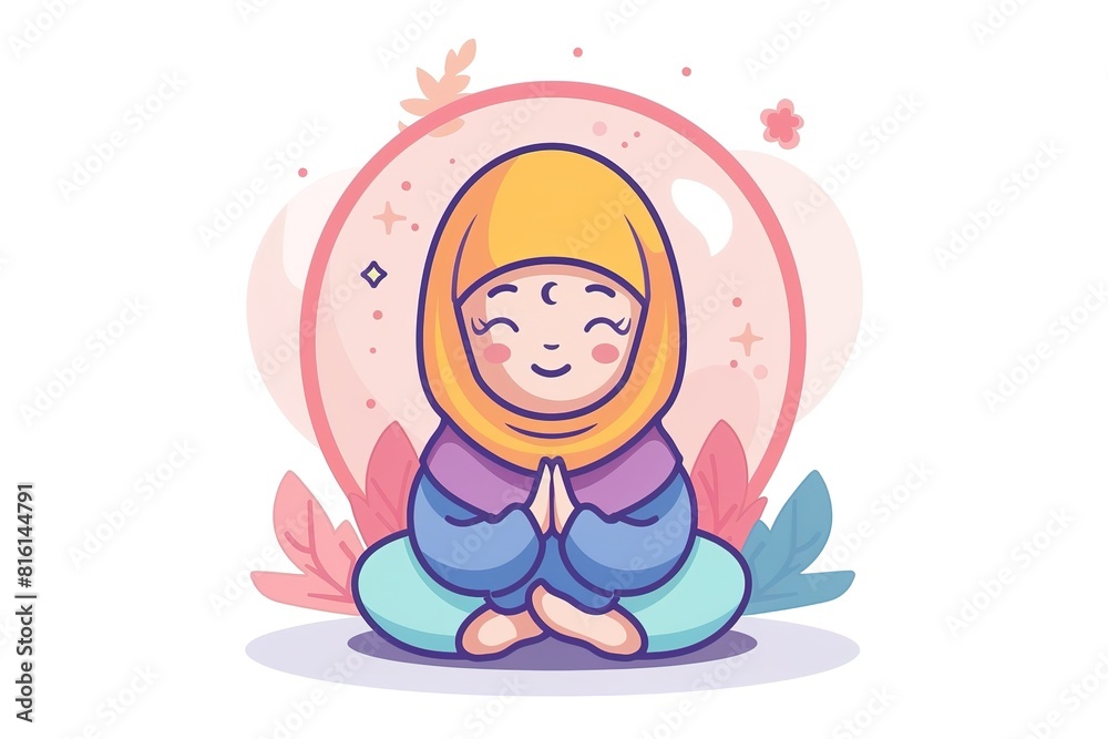 greeting card with word Ramadan Kareem isolated on white background. Vector Illustration in the style of cartoon hand drawn illustration greeting card with word Ramadan Kareem isolated on white background. Vector Illustration in the style of cartoon hand drawn illustration
