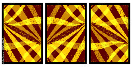 Set of 3 Abstract pattern. Illustration for printing on wall decorations. For use in graphics.