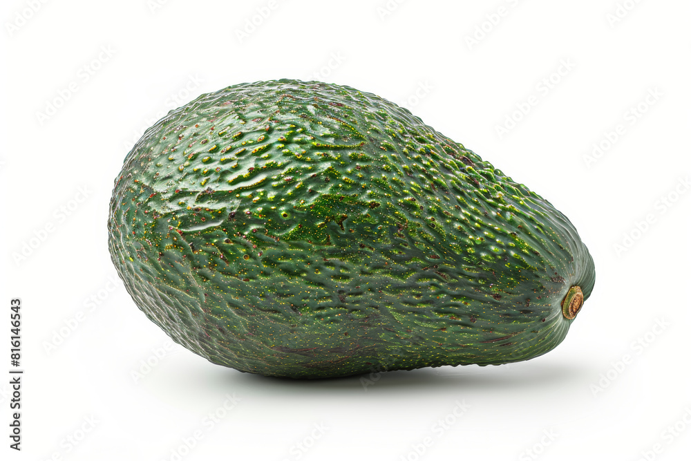 A ripe avocado isolated on a plain surface, displaying its creamy green flesh and nutty flavor. Concept of superfood and healthy fats. Generative Ai. A ripe avocado isolated on a plain surface, displaying its creamy green flesh and nutty flavor. Concept of superfood and healthy fats. Generative Ai.