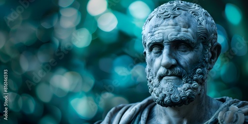 Insights on Life and Death from Roman Philosopher Seneca, Known for Stoic Philosophy. Concept Seneca's Philosophy, Stoicism, Life and Death, Roman Philosopher, Seneca Insights photo