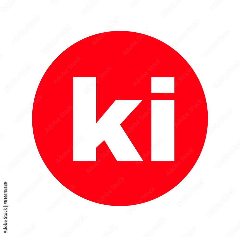 KI round red dmonogram KI round red dmonogram