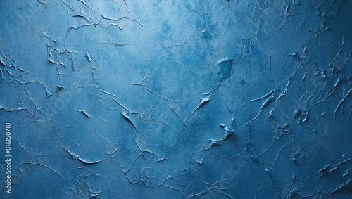 blue wall texture background. blue foil paint on wall sheet with gloss light reflection, vibrant paper luxury wallpaper © adynue