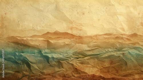 abstract landscape in earth pastel tones - a collection of handmade rag papers, web banner hyper realistic  photo