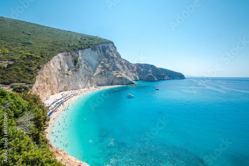 Fototapeta Naklejka Na Ścianę i Meble -  The seashore at Porto Katsiki, Lefkada, Greece