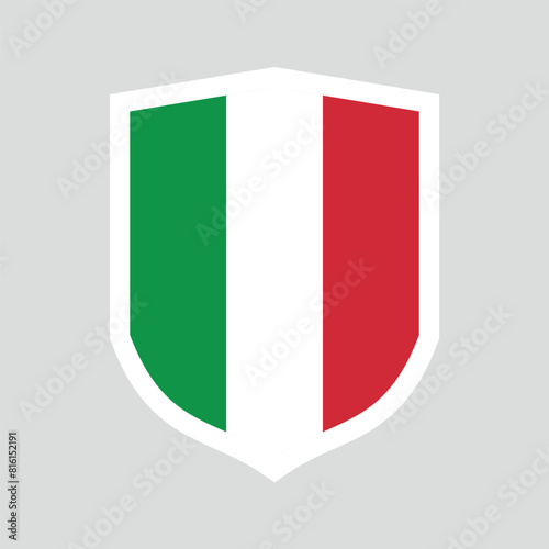 Italy Flag in Shield Shape Frame Free Download Italy Flag in Shield Shape Frame - GFXLoad