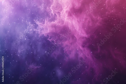 The vibrant pink and purple hues create a mysterious cosmic nebula amidst starry space