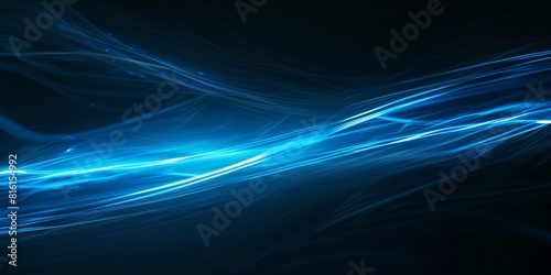 Digital blue background. Futuristic shiny motion banner. Wave technology graphic. Abstract glowing pattern