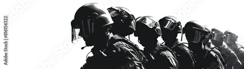 Intimidation (Black): Signifies the use of police presence to intimidate or deter protesters from exercising their rights