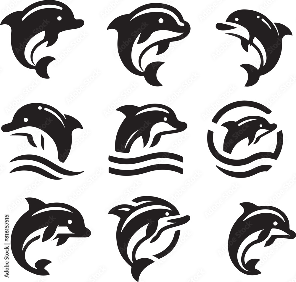 Dolphin bundle vector Dolphin bundle vector