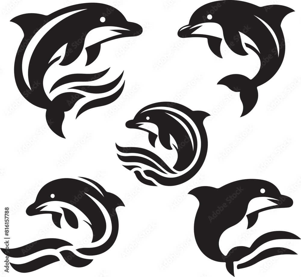 Dolphin bundle vector Dolphin bundle vector