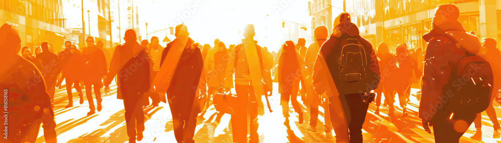Obraz premium Safety (Orange): Symbolizes the priority of ensuring the safety of all individuals, including protesters, police, and bystanders, at protests