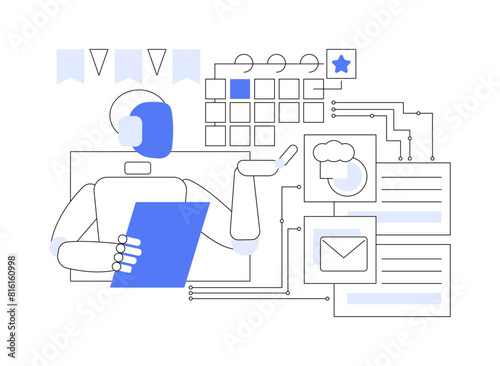 AI-Enhanced Event Management abstract concept vector illustration. © Visual Generation