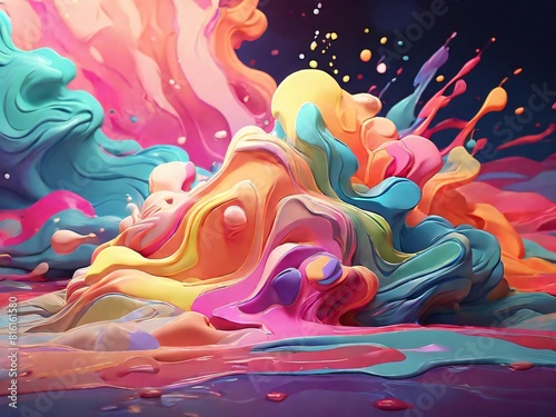 pastel splash color background © RTStudio