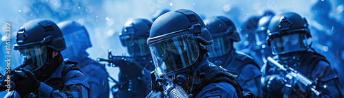 Public Safety (Blue): Signifies the argument that police militarization enhances public safety by providing law enforcement with necessary tools and tactics photo