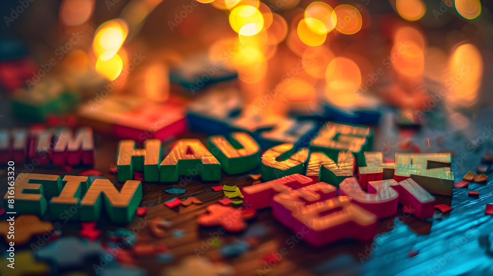 Engaging crossword puzzle in a lively setting displaying an intriguing