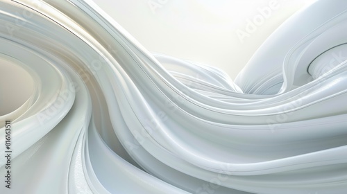 Abstract White Futuristic Background hyper realistic 