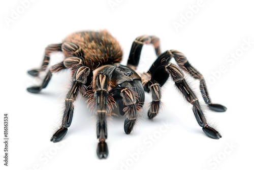 Big tarantula spider isolated on white background