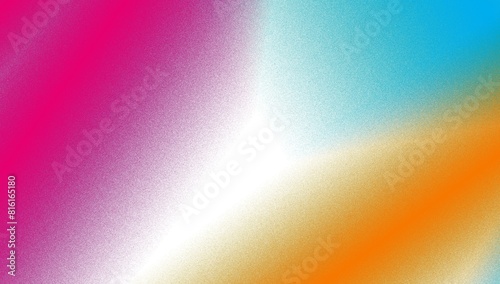 red pink blue yellow smooth color gradient rough abstract background shine bright light and glow textspace , grainy noise grungy texture