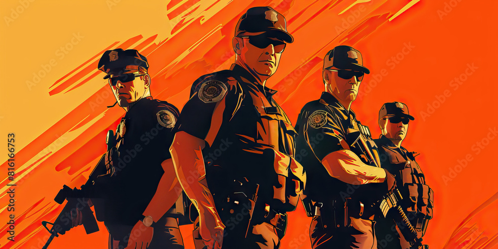 Veterans in Policing (Orange): Signifies the role of military veterans in police forces and their influence on police militarization