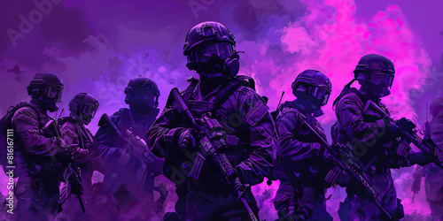 Demilitarization (Purple): Symbolizes efforts to reduce or eliminate the militarization of police forces photo