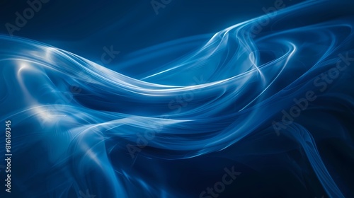 abstract blue background  abstract blue background with some smooth lines  Generative AI illustrations.