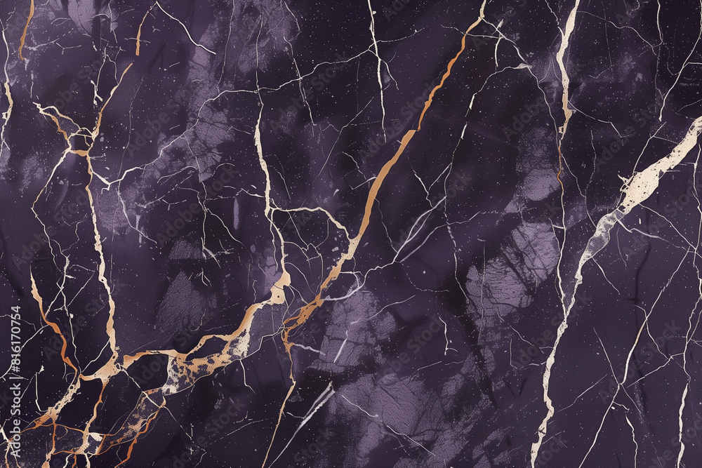 A close up of a purple and gold marble wall A close up of a purple and gold marble wall
