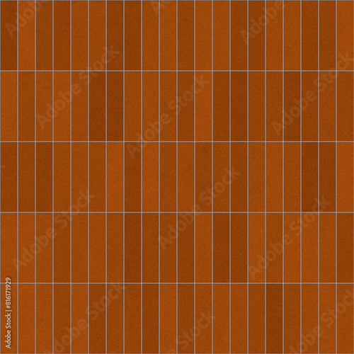 Fototapeta Naklejka Na Ścianę i Meble -  Terracotta tiles construction material wall design, illustration 3d mapping texture rectangular pattern