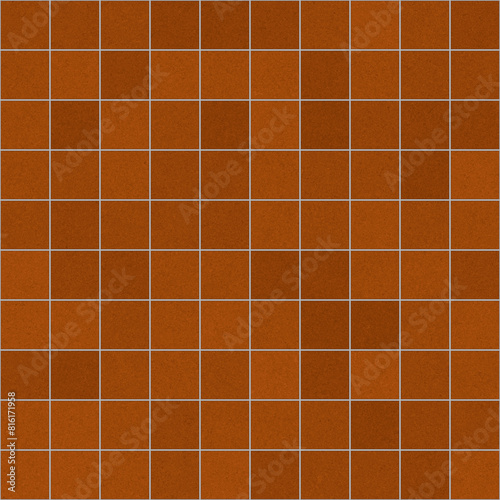 Terracotta tiles construction material floor design  illustration 3d mapping texture square pattern